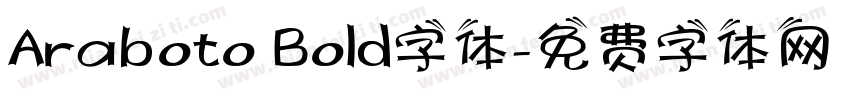 Araboto Bold字体字体转换
